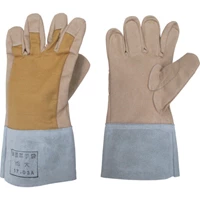 YOTSUGI YS-103-13-04 Protective Leather Gloves with Mesh Back